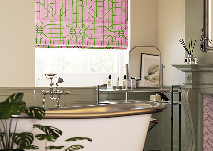 Bamboo Candy, Green Pink - Twist&Fit Roman Blind - Image 5